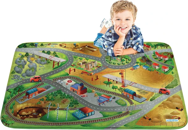 ACHOKA® Ultrasoft Spielteppich Stadt, 100 X 150 Cm 3