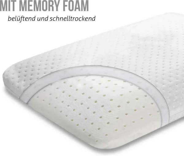 Aspero Memory Foam Kissen Junin In Weiß 5