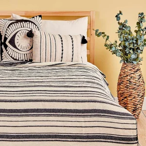 BELLA MAISON Decke Stripe In Black 11