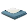 Biederlack Wohndecke Basic In Blue Heaven-Ecru 11