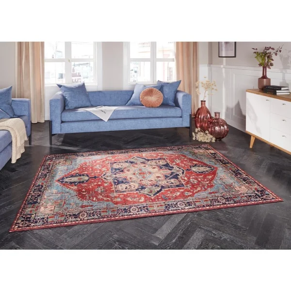 ELLE DECORATION Kurzflor Teppich Hamadan Orientrot 6