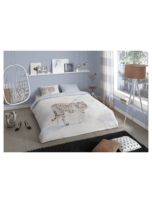 GOOD MORNING Flanell-Bettwäsche-Set “Tigris” In Creme 4