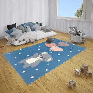 Hanse Home Kinderteppich Kurzflor Koala Sweetheart Himmelblau 11