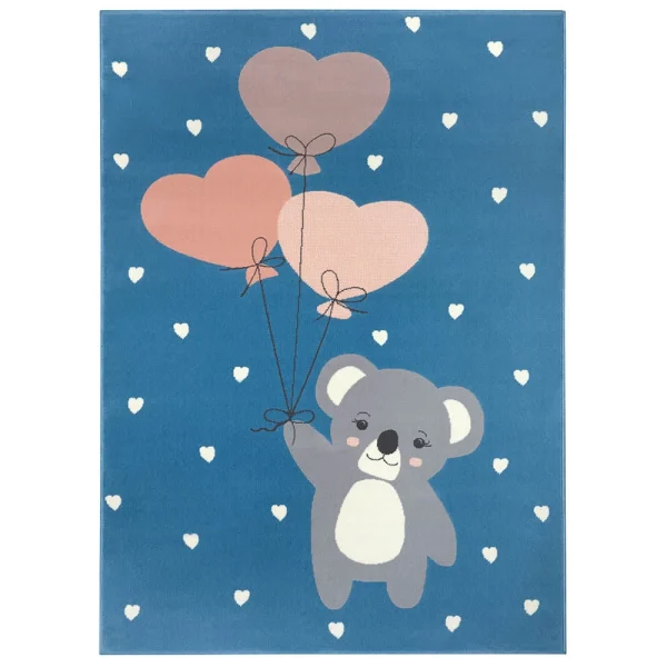 Hanse Home Kinderteppich Kurzflor Koala Sweetheart Himmelblau 1