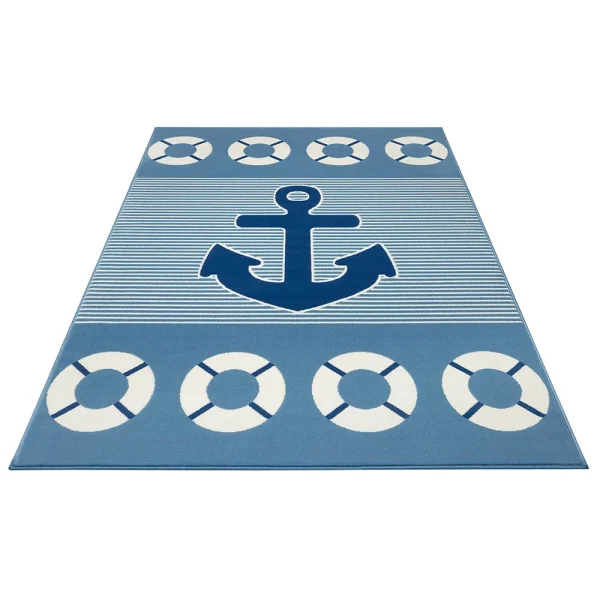 Hanse Home Kinderteppich Kurzflor Take A Cruise Anker Blau 4