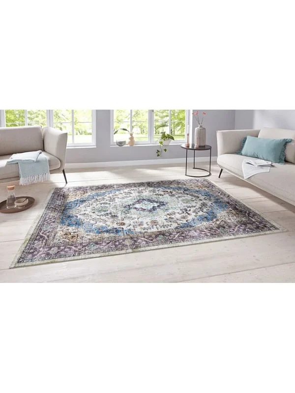 Hanse Home Kurzflor-Teppich “Keshan Sami” In Blau/ Creme 4