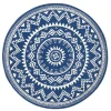 Hanse Home Kurzflor Teppich Valencia Blau Creme Rund 22