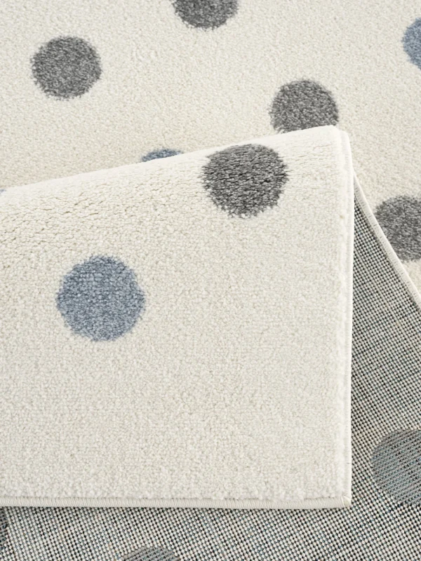 Happy Rugs Kinderteppich CONFETTI Creme/blau-silbergrau 5