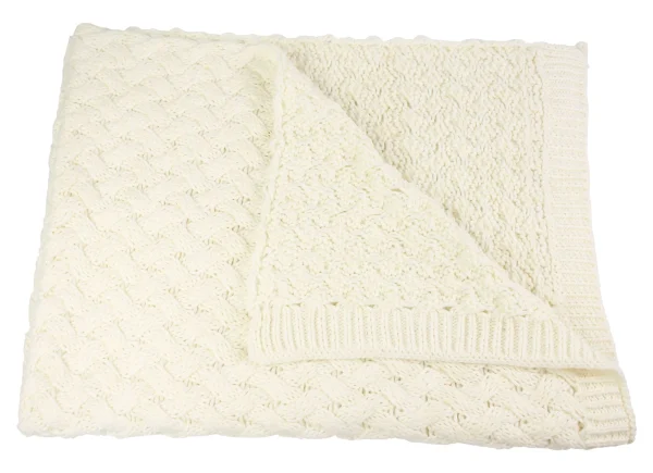 HomeLiving Kuscheldecke “Strick” 1270×1520 In Creme 1