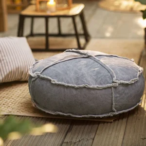 HomeLiving Pouf “Casual” 700x700x180 In Grau 8