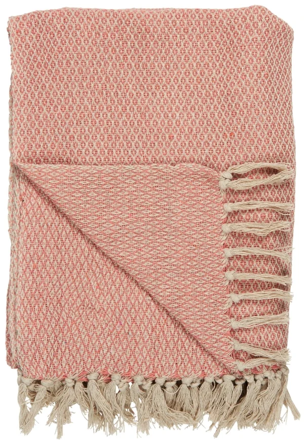 Ib Laursen Plaid Creme / Coral Sands Karo Muster 130×160 1