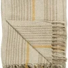 Ib Laursen Plaid Creme Mit Streifen Beige Und Mustard 130×160 11