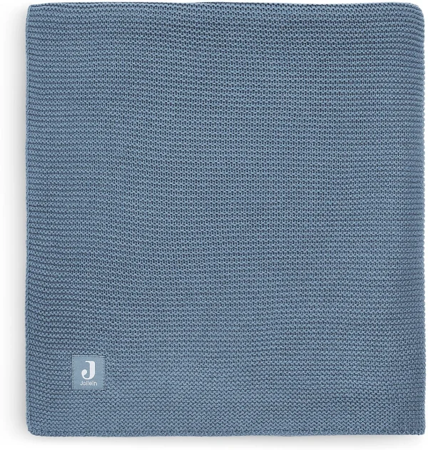 Jollein Decke 75 X 100 Cm Basic Knit Jeans Blue 1