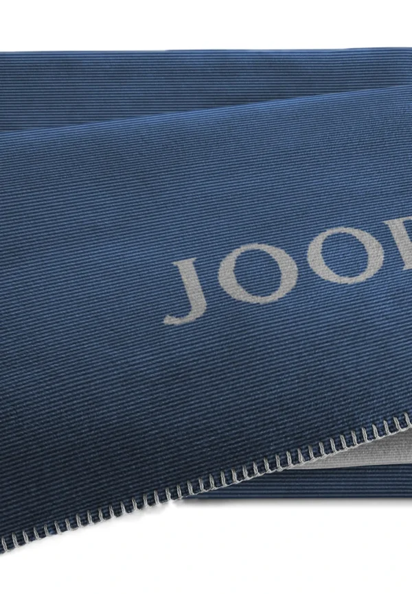 JOOP! Wohndecke Melange-Doubleface In Navy-Silber 4