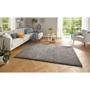 Mint Rugs Hochflor Teppich Basay Dunkelgrau/creme 12