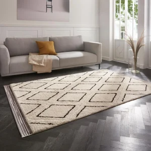 Mint Rugs Hochflor Teppich Colin Creme Schwarz 8