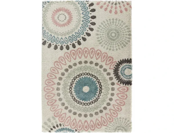 Mint Rugs Hochflor Teppich Globe Creme 1