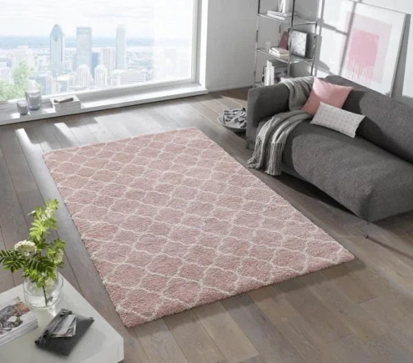 Mint Rugs Hochflor Teppich Luna Rosa Creme 4