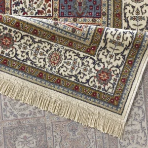 Mint Rugs Viskose Teppich Fransen Precious Creme Rot 9