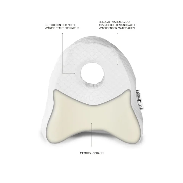 Nah-vital Kniekissen Memory-Schaum In Weiß 5