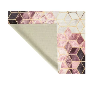 Nazar Kurzflor-Teppich “Stampa” In Creme/ Rosa/ Braun 12