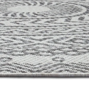 Northrugs In- & Outdoor Teppich Giro Anthrazit Creme, 160 Cm Rund 13