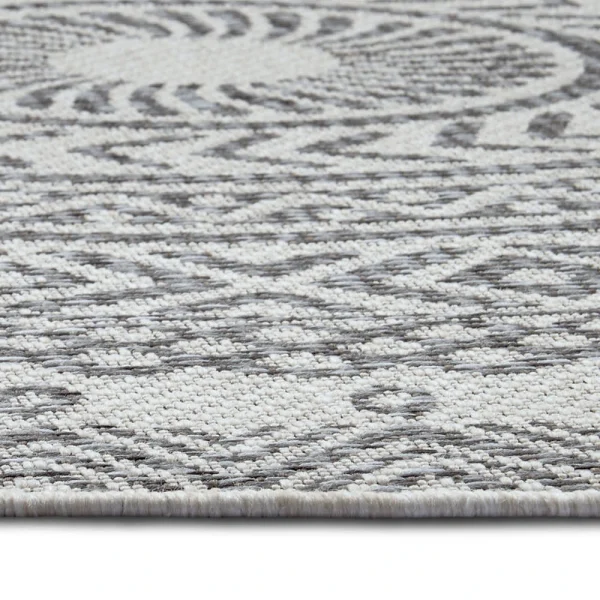 Northrugs In- & Outdoor Teppich Giro Anthrazit Creme, 160 Cm Rund 4