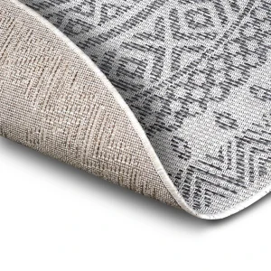 Northrugs In- & Outdoor Teppich Giro Anthrazit Creme, 160 Cm Rund 21