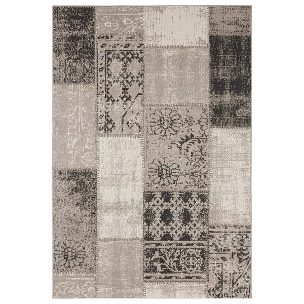 Northrugs In- & Outdoor Teppich Symi Taupe Creme Schwarz 1