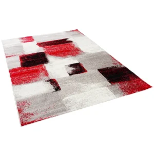 Pergamon Designer Teppich Tango Karo Rot Grau Verlauf In Rot 9