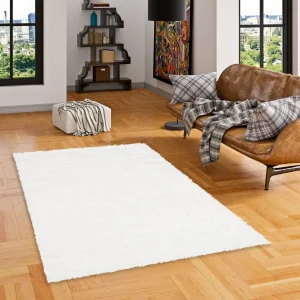 Pergamon Luxus Super Soft Fellteppich Aspen Meliert In Weiss 15