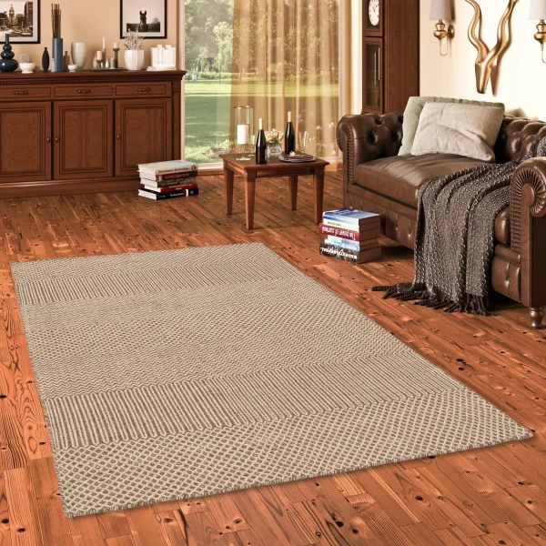 Pergamon Natur Teppich Wolle Rana Meliert In Beige 6