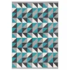 Pergamon Soft-Touch Velours Designer Teppich Canvas Modern In Blau Grau 19