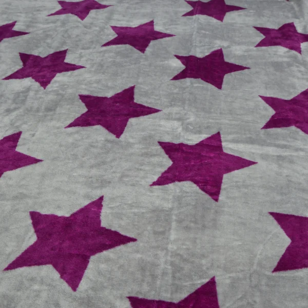 Pink Papaya Kuscheldecke ” Snug Me Supersoft Stars ” In Grau/lila 3