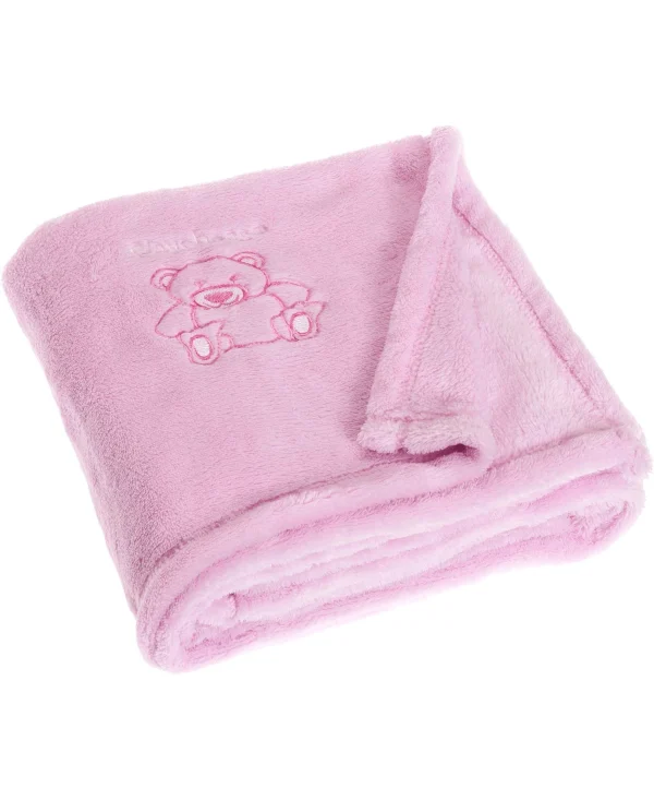 Playshoes Fleece-Decke Bär In Rosa 1