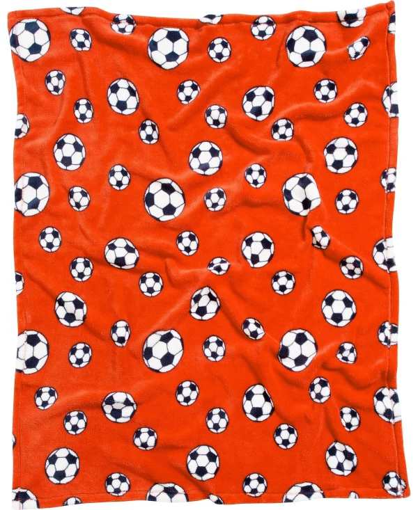 Playshoes Fleece-Decke Fußball In Orange 3