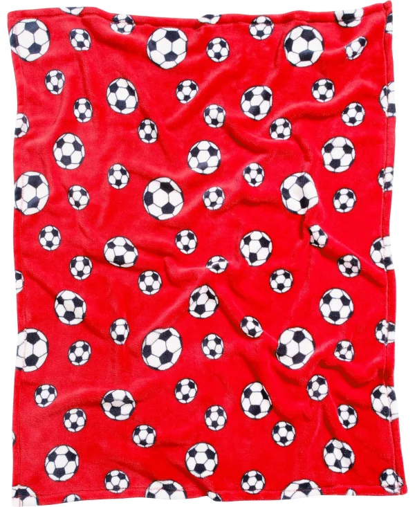 Playshoes Fleece-Decke Fußball In Rot 3