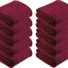 REDBEST Fleece Wohndecke 10er-Pack In Bordeaux 16