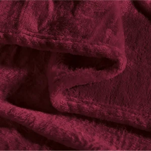 REDBEST Fleece Wohndecke 5er-Pack In Bordeaux 7