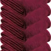 REDBEST Fleece Wohndecke 5er-Pack In Bordeaux 5