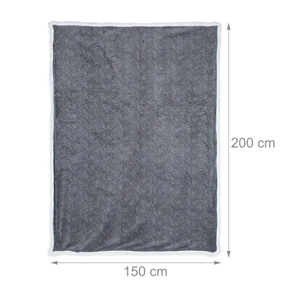 Relaxdays 1x Kuscheldecke In Grau/ Weiß – (B)150 X (T)200 Cm 5