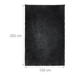 Relaxdays 1x Kuscheldecke In Schwarz – (B)150 X (T)200 Cm 10