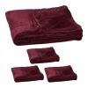 Relaxdays 4x Kuscheldecke In Bordeaux – (B)150 X (T)200 Cm 11