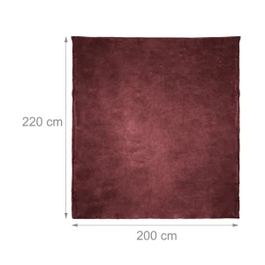 Relaxdays 4x Kuscheldecke In Bordeaux – (B)200 X (T)220 Cm 10