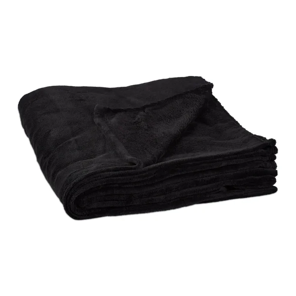 Relaxdays Kuscheldecke In Schwarz – (B)200 X (T)220 Cm 6