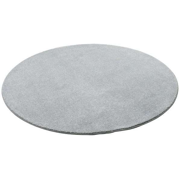 Snapstyle Hochflor Luxus Velours Teppich Touch Rund In Grijs 3