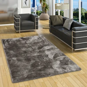 Snapstyle Hochflor Shaggy Teppich Luxus Feeling Mix In Silber 15