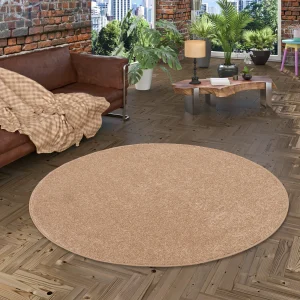 Snapstyle Teppich Hochflor Shaggy Cottage Rund In Natur 15