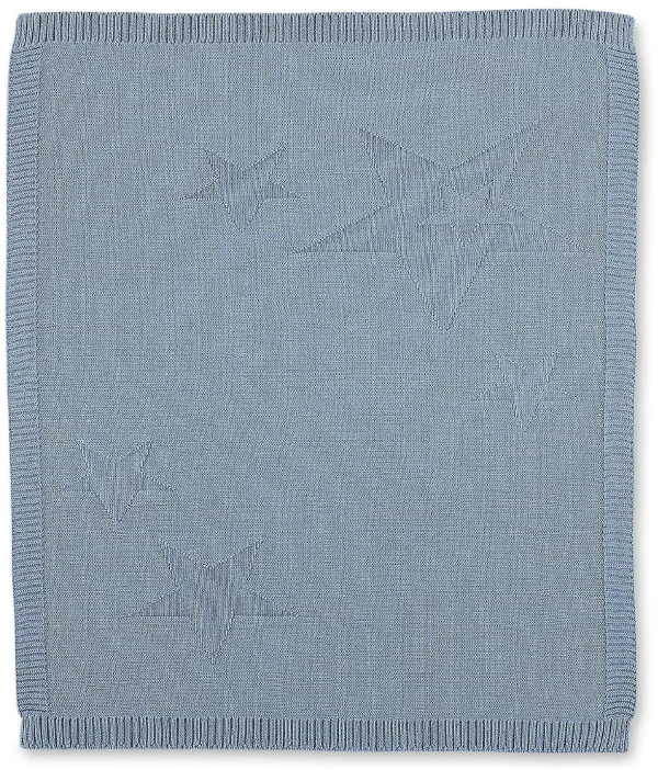 Sterntaler Kuscheldecke Aus Strick Baylee, Blau, 75 X 90 Cm 1