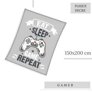 Termana Traum&Trend Decke / Fleecedecke “Gaming/Gamer” In Grau 9